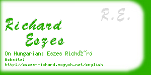 richard eszes business card